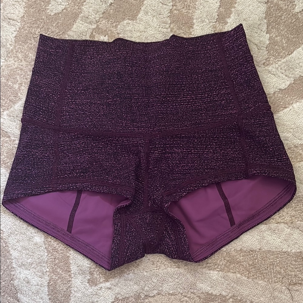 Lululemon Athletica High Waist Purple Shorts